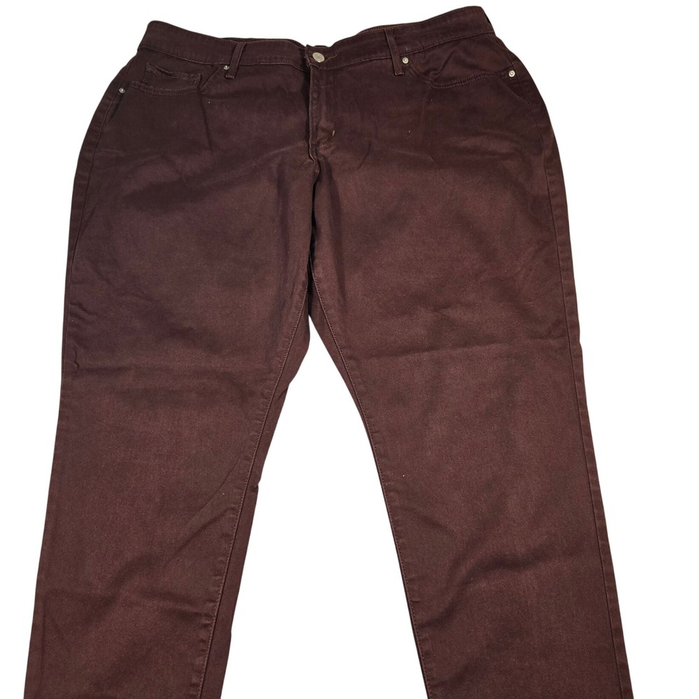Levis Womens 20W Burgundy Twill Straight‎ Leg Pants Wine Maroon 4100320339